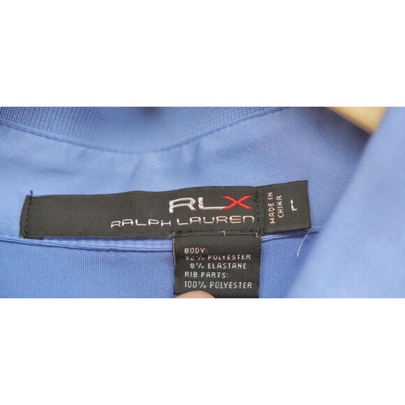 RLX Ralph Lauren Polo Shirt Mens Large Blue Short Sleeve Performance - Picture 4 of 8